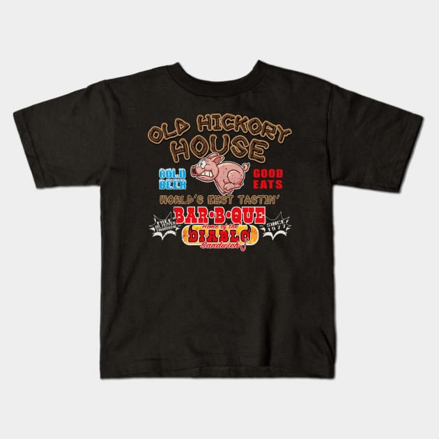 Old Hickory House BBQ Smokey and the Bandit Dks Kids T-Shirt by Alema Art